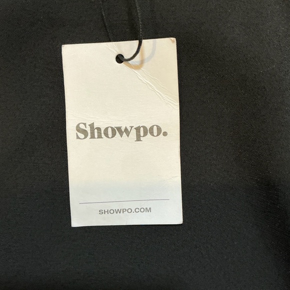 Showpo Josanna Diamante Trim Asymmetrical Mini Skirt – Black – Size 8 (NWT) - Picture 4 of 8